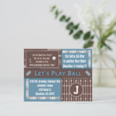 Sportliche Geburtstagsparty Einladung (Stehend Vorderseite)