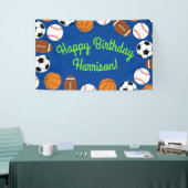 Sportliche Geburtstagsparty Kinder Niedlich Banner (Messeveranstaltung)