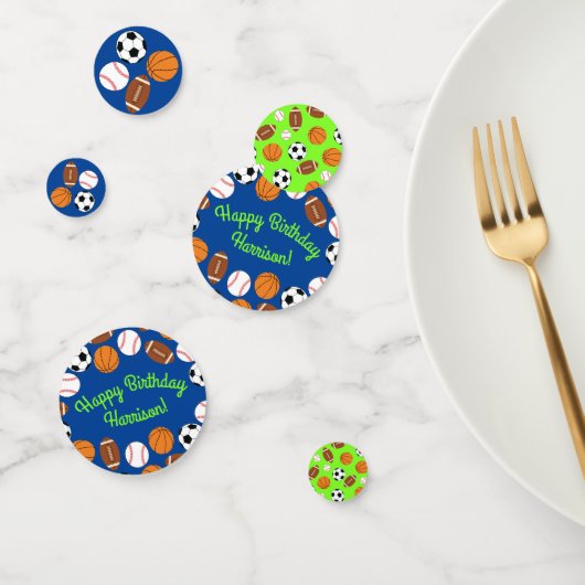 Sportliche Geburtstagsparty Kinder Niedlich Konfetti (Gruppe)