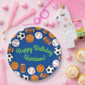 Sportliche Geburtstagsparty Kinder Niedlich Pappteller (Party)