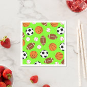 Sportliche Geburtstagsparty Kinder Niedlich Serviette (Beispiel)