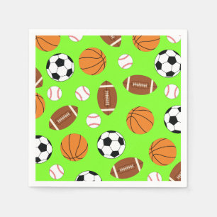 Sportliche Geburtstagsparty Kinder Niedlich Serviette