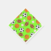Sportliche Geburtstagsparty Kinder Niedlich Serviette (Ecke)