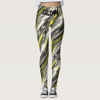 Sportliche gestreifte Yoga-Leggings mit GLOW WA Leggings