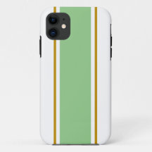 Sportliche, hellgrünbraune Rennstreifen auf Weiß