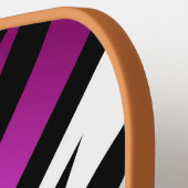 Sportliche Hintergrundfarbe Lila Weiß und Schwarz  Pickleball Schläger (Linke Seite)