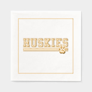 Sportliche Huskies Servietten Mit Folie