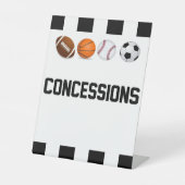 Sportliche Konzessionen Essen Leckerei Snack Sockelschild (Vorderseite)