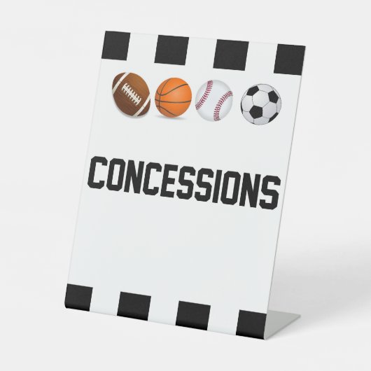 Sportliche Konzessionen Essen Leckerei Snack Sockelschild (Vorderseite)