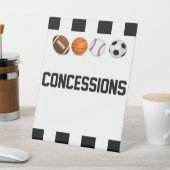 Sportliche Konzessionen Essen Leckerei Snack Sockelschild (In SItu)