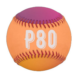 Sportliche mit Monogramm Farbtöne P80 in Orange un Baseball