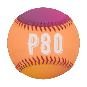 Sportliche mit Monogramm Farbtöne P80 in Orange un Baseball
