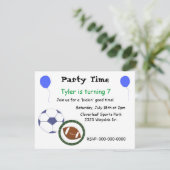 Sportliche Party Einladung (Stehend Vorderseite)