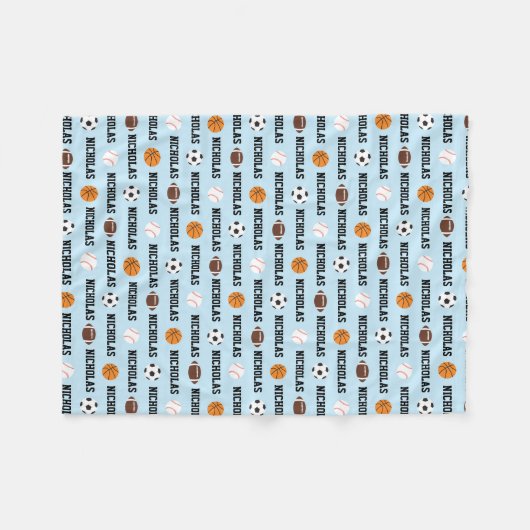 Sportliche Personalisierte Decke (Vorderseite (Horizontal))