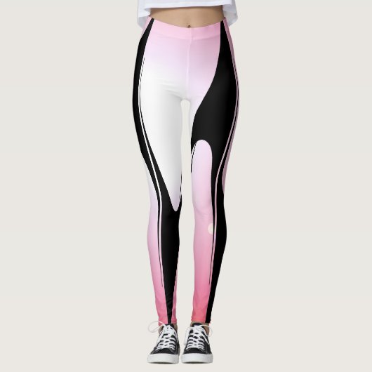 Sportliche rosa moderne Technologie-schicker Leggings (Vorderseite)
