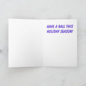 Sportliche Schneemann-Grußkarte Feiertagskarte (Innenseite)