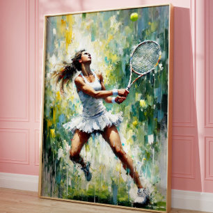 Sportliche Sportarten Ästhetische Tennisliebhaber- Poster
