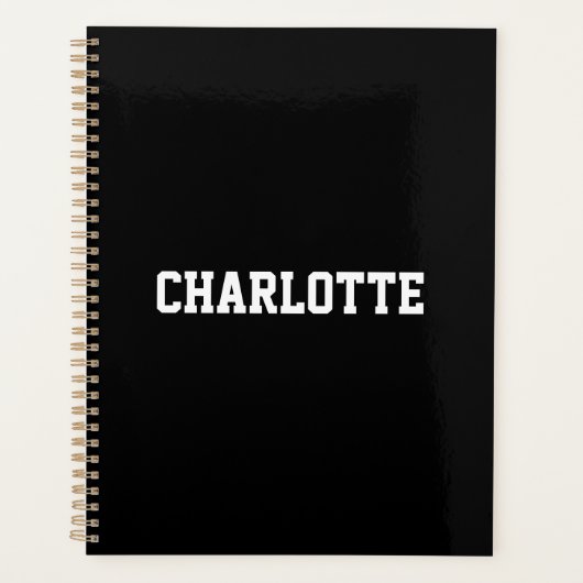 Sportliche Vielfalt Schwarz-weißer individuelle Na Planer (Vorderseite)