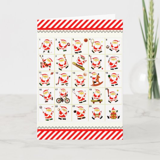 Sportliche Weihnachtskarten Feiertagskarte (Vorderseite)