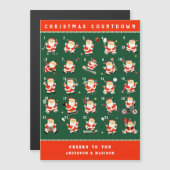 Sportliche Weihnachtskarten Magneteinladung (Vorne/Hinten)