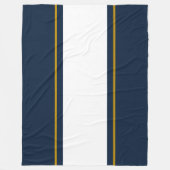 Sportliche weiße, braune Racingstreifen auf der Ma Fleecedecke (Vorderseite)