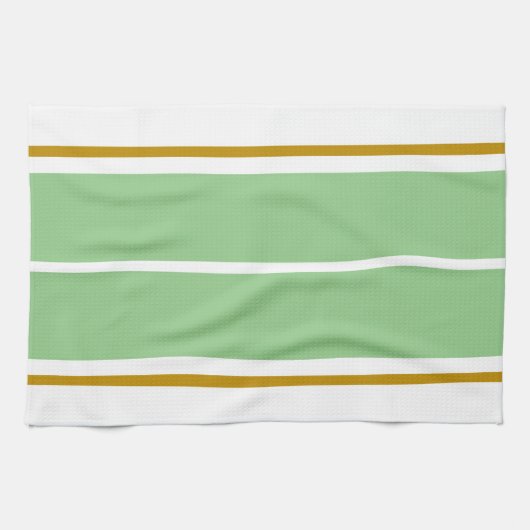 Sportliche weiße, hellgrüne Racing Streifen auf we Geschirrtuch (Horizontal)