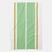 Sportliche weiße, hellgrüne Racing Streifen auf we Geschirrtuch (Vertikal)