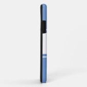 Sportliche weiße Streifen auf hellblau Case-Mate iPhone Hülle (Hinten/Rechts)