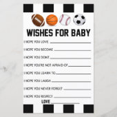 Sportliche Wünsche für Kinderdusche (Vorderseite)