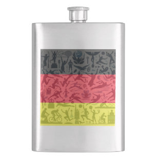 Sportlicher Flachmann mit Deutschland Flagge