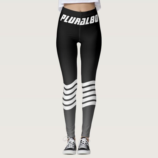 Sportlicher mit Monogramm Grauradient Leggings (Vorderseite)