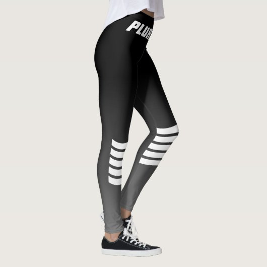 Sportlicher mit Monogramm Grauradient Leggings (Rechts)
