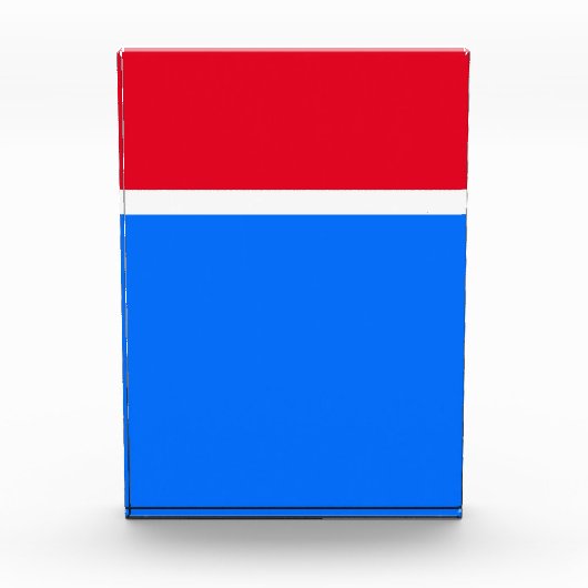 Sportlicher, moderner, hellroter weißer Farbblock Fotoblock (Vorderseite)