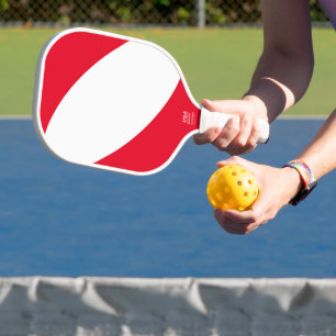 Sportlicher Spaß Breite Helle Moderne Rote Weiße K Pickleball Schläger