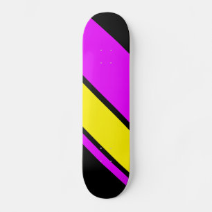 Sportlicher Spaß Helles Rosa Gelb Schwarze Rennstr Skateboard