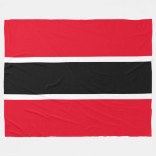 Sportlicher Spaß Sporty Black Bright Red White Str Fleecedecke
