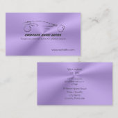 Sportliches Auto auf dem Metallic-Stahleffekt von Visitenkarte (Vorne/Hinten)