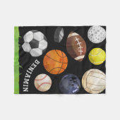 Sportliches Gruppen-Name-Schwarzes Fleecedecke (Vorderseite (Horizontal))