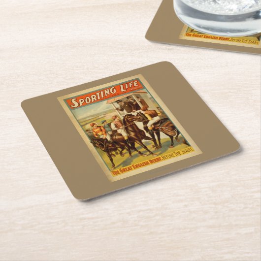 Sportliches Leben - das große Rechteckiger Pappuntersetzer (angewinkelt)