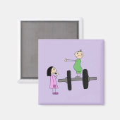 Sportliches Paar Magnet (Vorderseite/Rückseite)