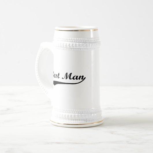 Sportliches Swash Trauzeuge-Schwarzes Bierglas (Vorderseite Links)