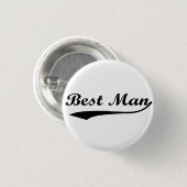 Sportliches Swash Trauzeuge-Schwarzes Button (Vorne & Hinten)