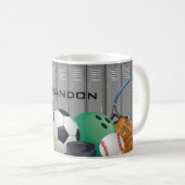 Sportlocker Zimmer Design Tasse Kaffee (VorderseiteRechts)