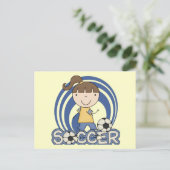 Sportmädchen - Fußball - T - Shirt und Geschenke Postkarte (Stehend Vorderseite)