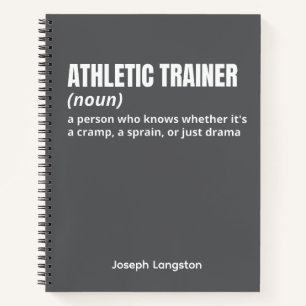 Sportmedizin-Spaß Athletic Trainer Definition Notizblock