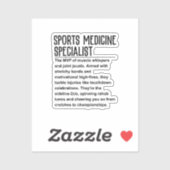 Sportmediziner Aufkleber (Blatt)