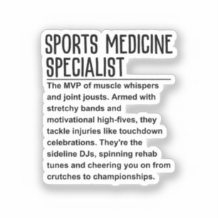 Sportmediziner Aufkleber