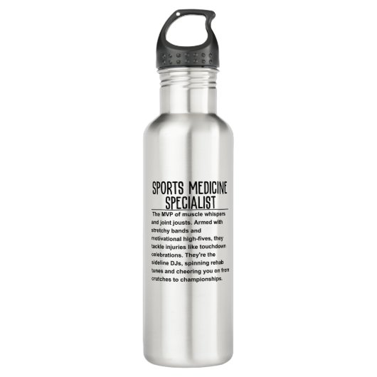 Sportmediziner Edelstahlflasche (Vorderseite)