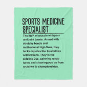 Sportmediziner Fleecedecke (Vorderseite)