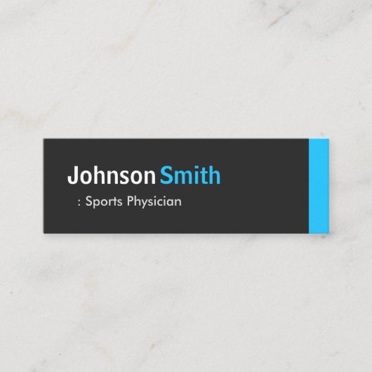 Sportmediziner - Personal Aqua Blue Mini Visitenkarte (Vorderseite)
